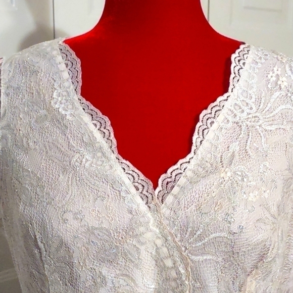 𝅺Josephine Chaus Lace Sleeveless Top Size 12 - Picture 5 of 13